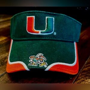 University of Miami Hurricanes NCAA Adjustable  Strap Visor - GO CANES!!!